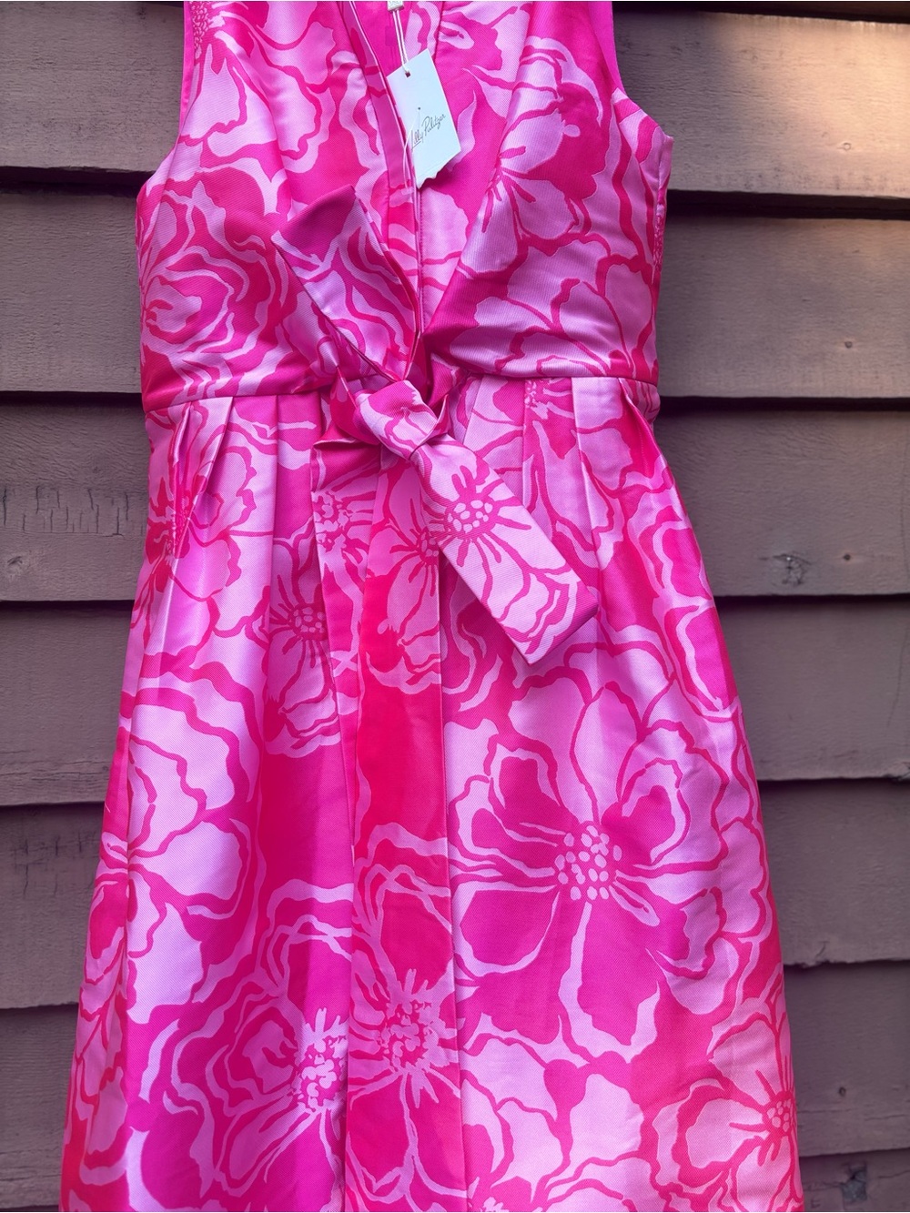 NWT Lilly Pulitzer Marria Satin Jacquard Maxi Dress Parigi Pink Floral Size 8